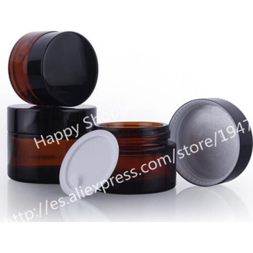12pcs 20g amber glass jar, 20cc amber cream bottle, glass container,cosmetic packaging