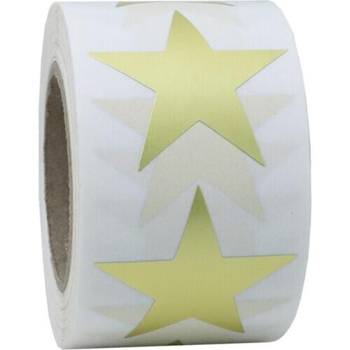 50 Labels Stickers Star Shape of Gold Stickers Seal Labels Scrapbooking for Package and Wedding Decoration Paper Golden