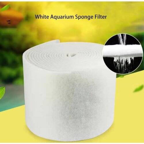 Filtration Foam Aquarium Fish Tank Biochemical Filter White Sponge Pad Skimmer Long Use Time Sponge Supply Tank 50cmx50cmx2.5cm