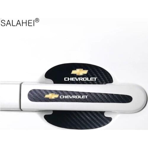 8pcs Car Door Bowl Handle Carbon Fiber Scratches Protector Sticker For Chevrolet Camaro 2016 2017 2018 2019 Silverado 1500 Z71