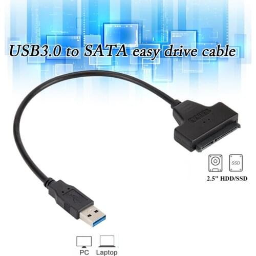 Hard Drive Adapter USB 3.0 to SATA External Converter with Light 2.5-Inch Hard Disk Data Cable for SSD/HDD Adapter Cable Support