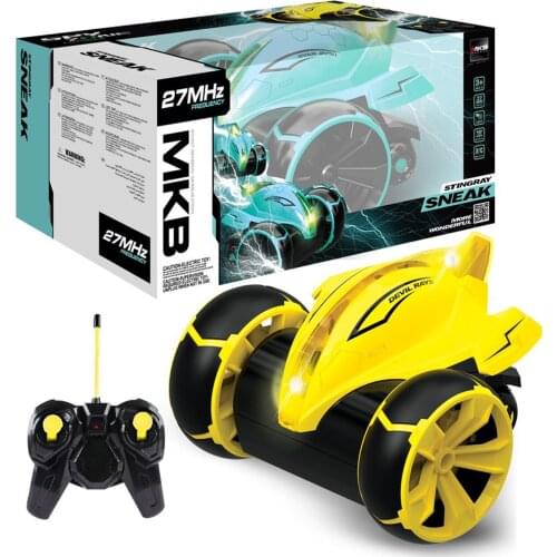 Can Bounce/Rotate Stunt 27MHZ Remote Control Car Remote Control Vehicles RC Rock Crawler Model Stunt Cars Toy for Boys Gift 612