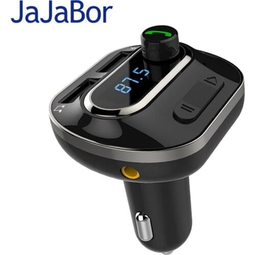 JaJaBor Bluetooth Hand-free Car Kit FM Transmitter AUX Audio Car MP3 Player Support TF Card U Disk LCD Display with USB Charger