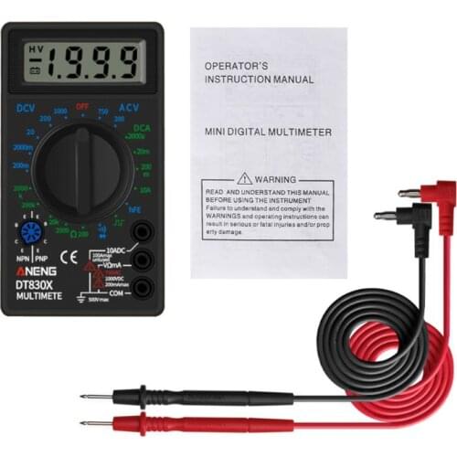 Digital Multimeter Voltmeter Ammeter Ohmmeter DC10V~1000V AC 750V Current Tester