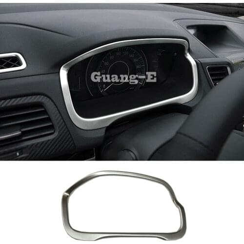 For Honda CRV CR-V 2012 2013 2014 Car ABS Chrome Garnish Detector Dashboard Meter Instrument Panel Gauge Frame Moulding 1pcs