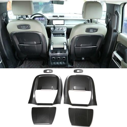 ABS Car Styling for Land Rover Defender 90 110 2020-2021 Car Seat Back Panel Carbon Fiber Pattern Car Interior Accessories 6 Pcs