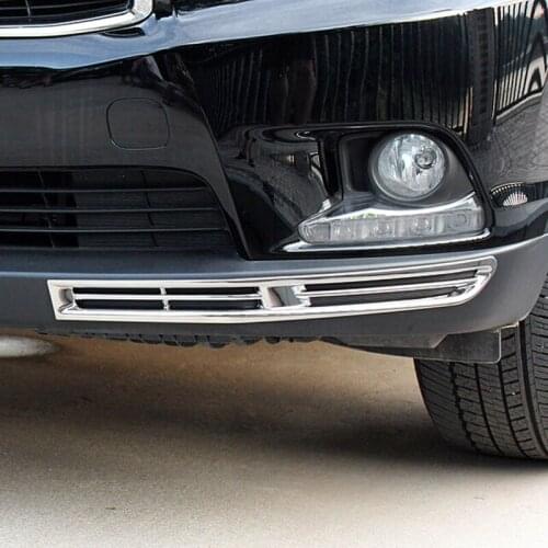 For Toyota Highlander Kluger 2014 2015 2016 2017 2018 ABS Plastic Car Styling front bumper Bar fog lamp light Frame Cover Trim