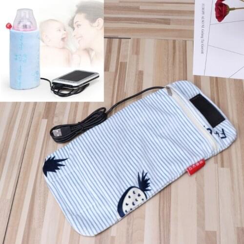Travel Stroller USB Milk Water Warmer Insulated Bag Baby Nursing Bottle Heater B2EB
