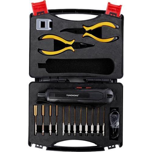 Two-way Electric Screwdriver With Pliers Drill Bits Six Gear Adjustable Torque Rechargeable Micro Usb Electric Screw Driver Set