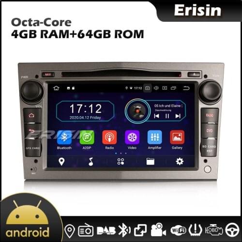 Erisin EU Stock 6960 Octa Core 7" Android 10.0 RDS GPS 4G WiFi DAB Car Radio for Opel VAUXHALL HOLDEN Antara Corsa Zafira Combo