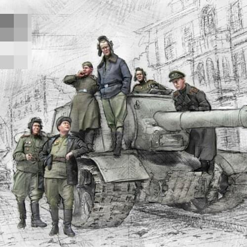 1/35 Resin Model figure GK Soldier Russian tank crew, Big set WWII Military theme Unassembled and unpainted kit