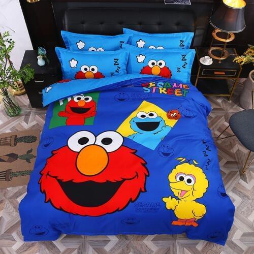 Animation Bedding Sets Home Bedding 4pcs Flat Sheet set bed linen set sheet pillowcase&duvet cover set Down feather duvet cover