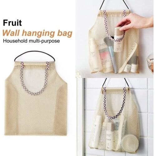 Kitchen vegetable storage bag home multi-purpose creative fruit wall hanging bag hanging onion garlic storage bag