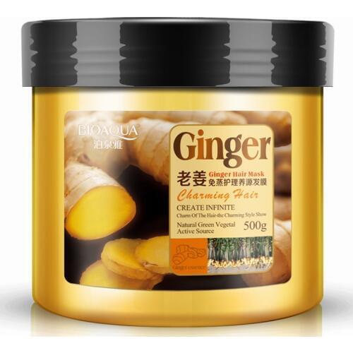Steam-Free Nutrition Ginger Hair Mask Baked Ointment For Frizz Dry Damaged Hair Repair Soft Conditioner Hair Treatment 500ML