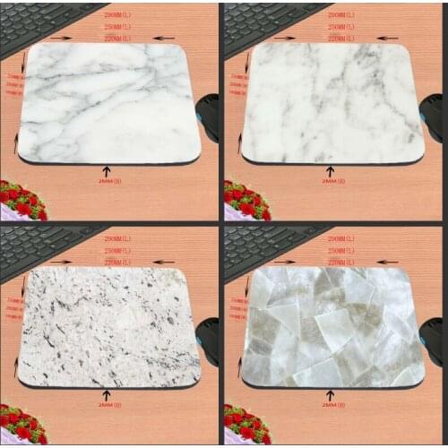 Fashion new white marble design antiskid durable doesn't fade custom rectangular mouse pad good computer computer games as a gif