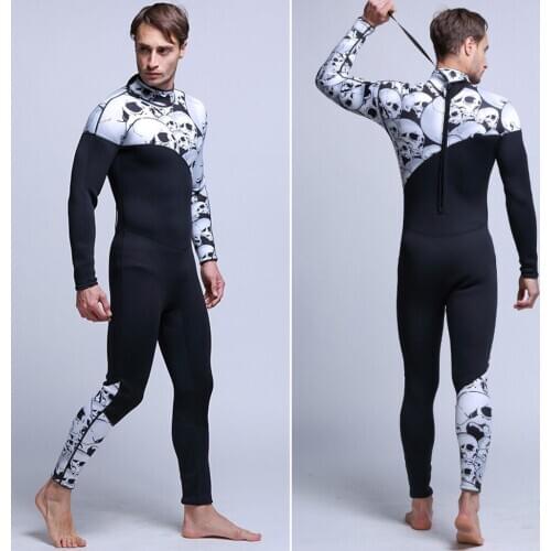 Mens 3mm Neoprene Scuba Diving Wetsuit Full Body Long Sleeve Winter Swimming Surfing Warm Jumpsuit S-XXL