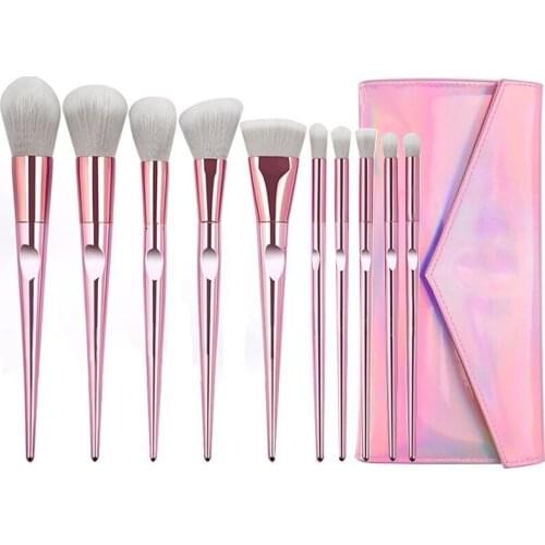 Rose Golden Thumb Makeup Brushes Set Foundation Powder Blush Eyeshadow Concealer Lip Eye Cosmetics Brush for Beauty Woman Gifts