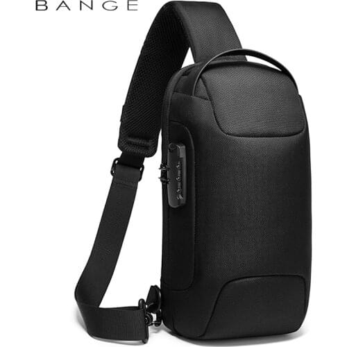 BANGE Hot Chest Bag New Anti-thief Men Crossbody Bag Waterproof Shoulder Bags USB Charging Short Trip For Male Travel Pack