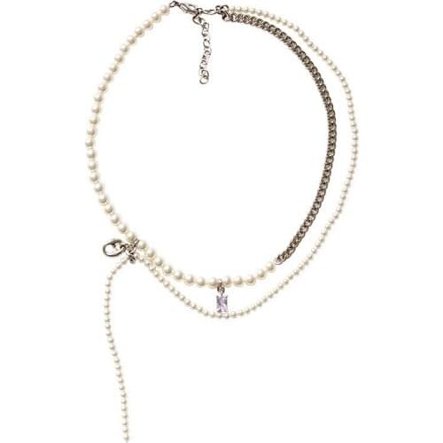 2021 new European and American simple temperament multi-layered retro pearl necklace with tassels