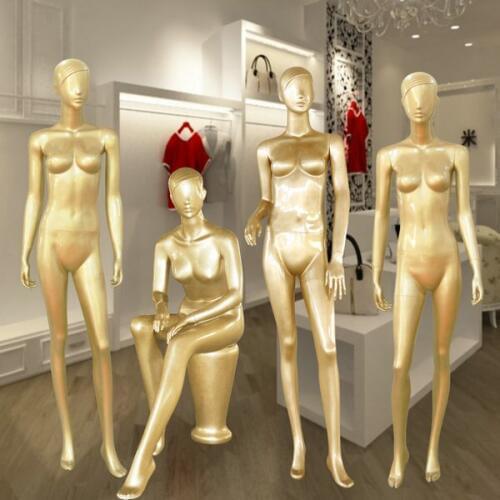 New High Quality Golden Mannequin Full Body Mannequin Fashionable Style Model On Sale