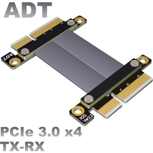 PCI-E 3.0 extension cable x4 male to male female to female pcie signal exchange cable gen3 full speed Flexible Flat Cable