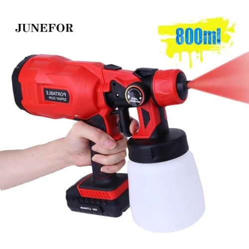 Spray Gun 800ml HVLP Electric Paint Sprayer Portable High Power Cleaner Painting Airbrush Spraying Machine For Home DIY Tools