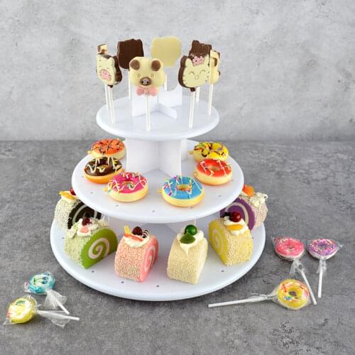 3-Tier 42 Holes Cake Stand Round candy Cupcake Display Stand Holder Wedding Birthday Party Events Dessert Decoration