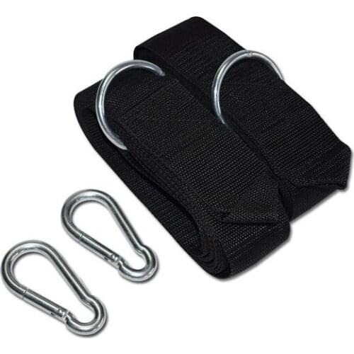 Hammock Strap Rope With Metal Buckle and 2 carabiners Bind Rope Max Bearing 250kg Outdoor Camping Hanging Belt