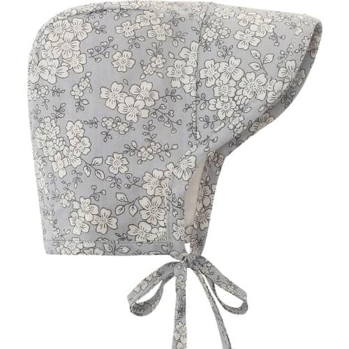 Summer Spring Baby Cotton Floral Printing Sun Hat Infants Wide Brimmed Bonnet Outdoor UV Protection Beach Bucket