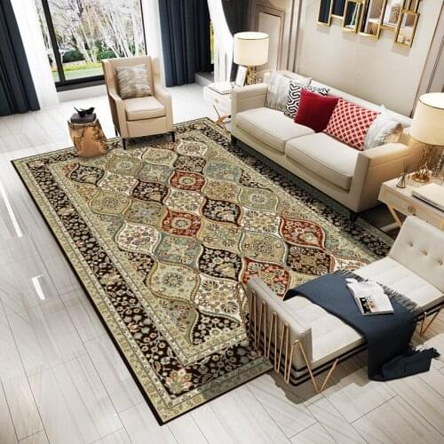 TONGDI BOHO Carpet Anti-skid Modern Elegant Artistic Printing Mat Soft Rug Luxury Decor For Home Parlour LivingRoom Bedroom