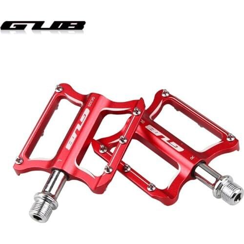 GUB Aluminum Cycling Pedals DU+Bearings MTB Road Bike Professional Pedal 10 Screws Anti-slip Bicycle Flat Platform Riding Pedals
