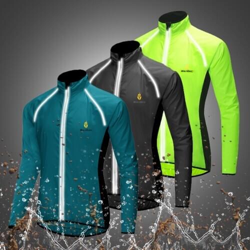 WOSAWE Thin Reflective Cycling Jacket Road Mountain Bike Water Rain Repellent Outdoor Sports Bicycle MTB Motocross Jersey Coat