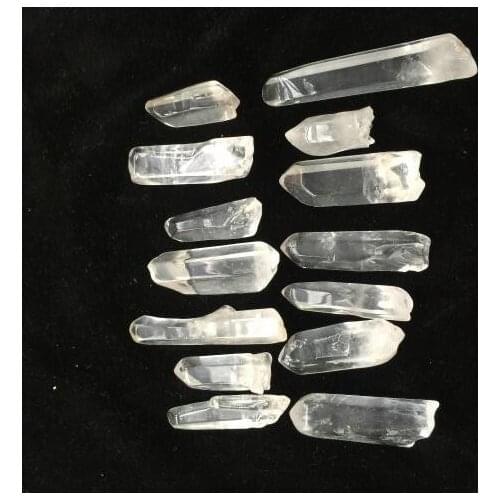 14 pieces，White crystal pillar, clear crystal pillar point ，magic wand