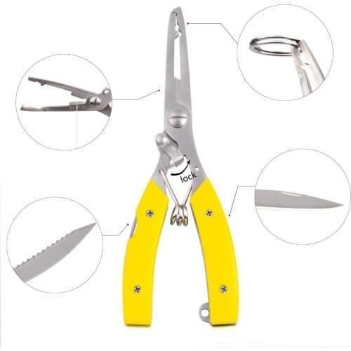 15pcs Stainless Steel Fishing Pliers Scissors small Curved Nose Fishing Tackle Fish Hook Remover fishing