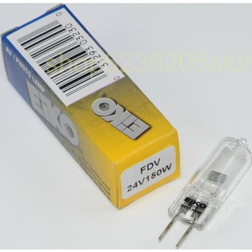 2pcs EIKO FDV 24V150W G6.35 Halogen Photo Lamp eiko 24v 150w shadowless Lamp projector Light Source Bulb