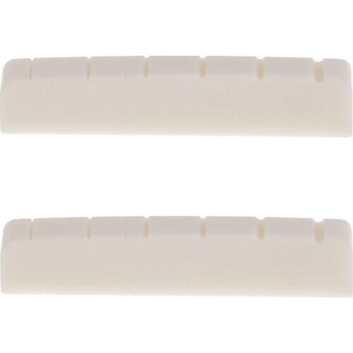 2Pcs Ivory Buffalo Bone Nut for Les Paul LP Guitars Parts Pre-cut & Slotted