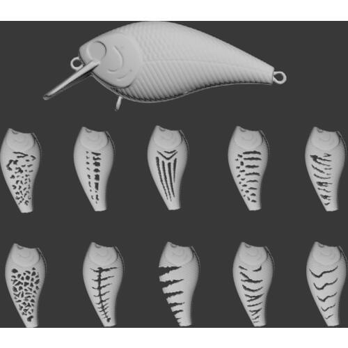 WLure Hard Plastic 3D Stencil for UPHC15