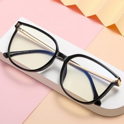 54-17-143 New Arrive Fashion Anti Blue Ray Glasses TR90 Glass Frame Spring Hinge Myopia Presbyopia Frame F1504