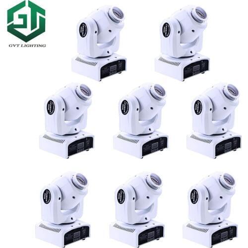 8pcs/lot 30W Spot Moving Head Light white 30 Watt LED 7 Gobo Patterns For Stage Disco DJ Church Wedding Party Show Live Concert