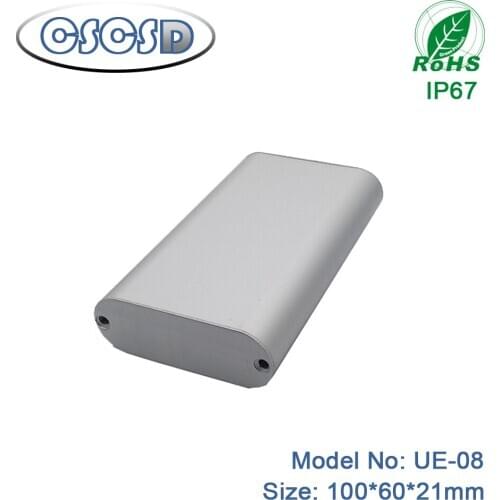 Aliuminium project box enclosures amplifier small power distribution cabinet pcb slot box by CSCSD 1pcs 100*60*21mm