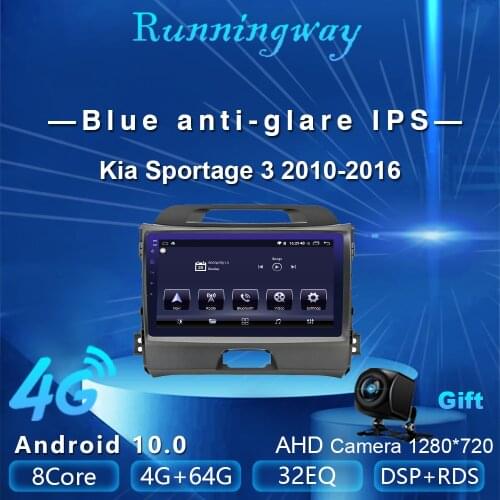 Runningway Android10.0 5G Car DVD For Kia Sportage 3 2010-2016 4G+64G Car Radio Multimedia Video Player Navigation GPS