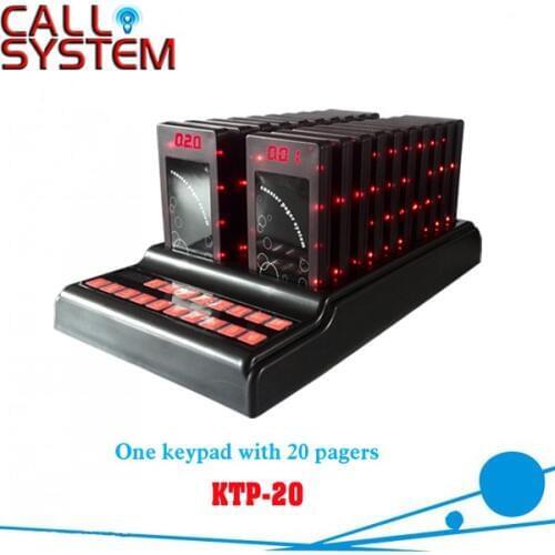 Wireless Queue System for coffee shop fast food restaurant with 1 transmitter and 20 coaster pagers shipping free