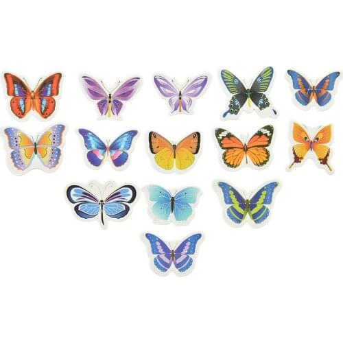 50x Butterflies Wedding Birthday Paper Cupcake Cake Toppers