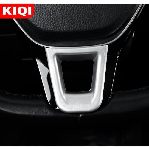 KIQI Car Steering Wheel Decoration Cover Trim Sticker for Volkswagen VW Caddy Touran Multivan Caravelle Amarok Accessories