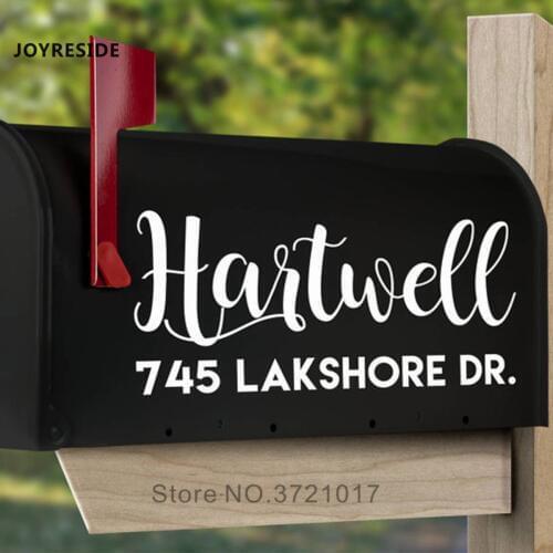 Mailbox Decoration Sticker Personalized Nams Custom Home Street Vinyl Decals Wall Stickers Art Design Mailboxes Mural Decor M437
