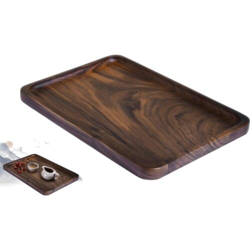 1piece Wooden Rectangle Storage Tray Dinner Plates Kitchen Supplies Tableware