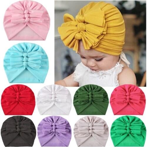 2020 New Fashion Baby Toddler Girls Kids Bunny Rabbit Bowknot Turban Headband Hair Band Headwrap Kids Hairband Kids Accessories