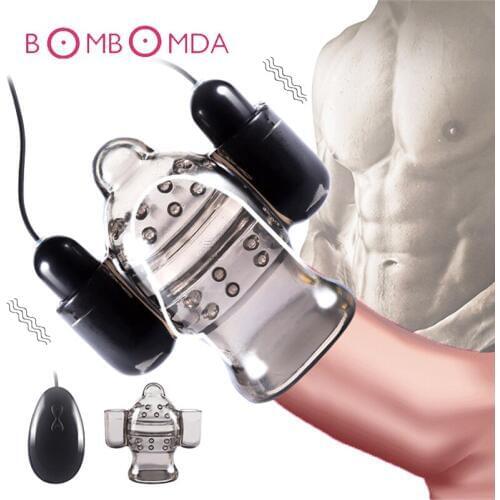 Sex Shops Glans Trainer Sex Toy For Men Delay Ejaculation Penis Vibration Trainer Male Masturbator Massager Clitoris Stimulator