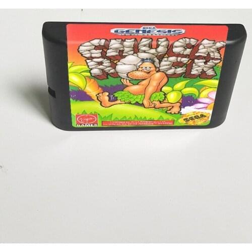 Chuck Rock - 16 Bit MD Game Card for Sega Megadrive Genesis Video Game Console Cartridge