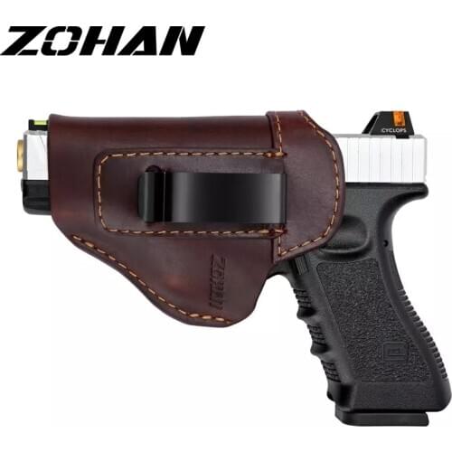 ZOHAN Defender Leather IWB Holster for S&W M&P Shield GLOCK 17 19 22 23 32 33 Springfield XD & XDS Universal Handguns